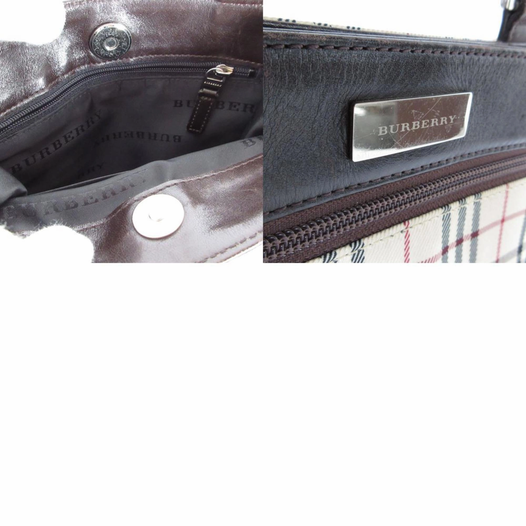 Burberry   Canvas Leather Shoulder Bag (Pre-Owned)