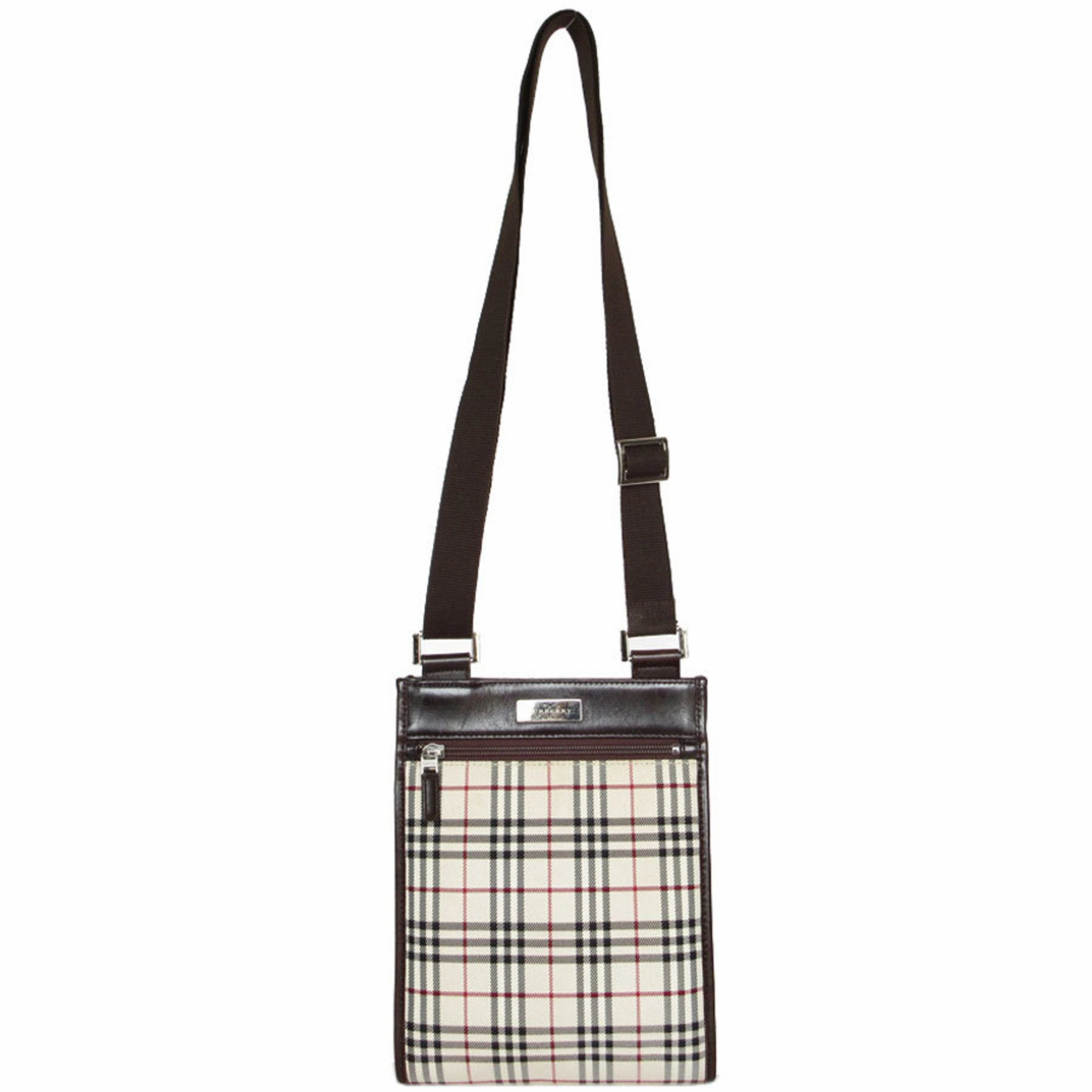 Burberry   Canvas Leather Shoulder Bag (Pre-Owned)