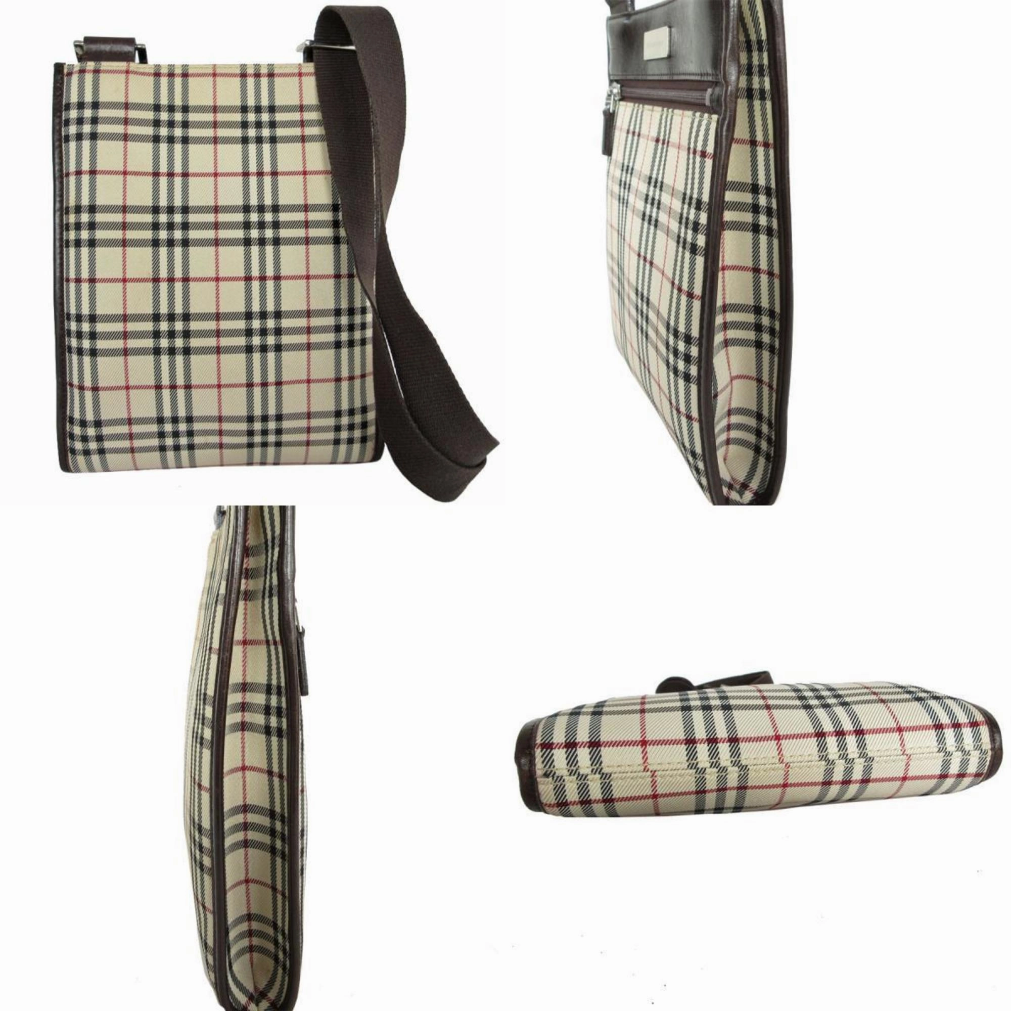 Burberry   Canvas Leather Shoulder Bag (Pre-Owned)