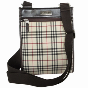 Burberry   Canvas Leather Shoulder Bag (Pre-Owned)