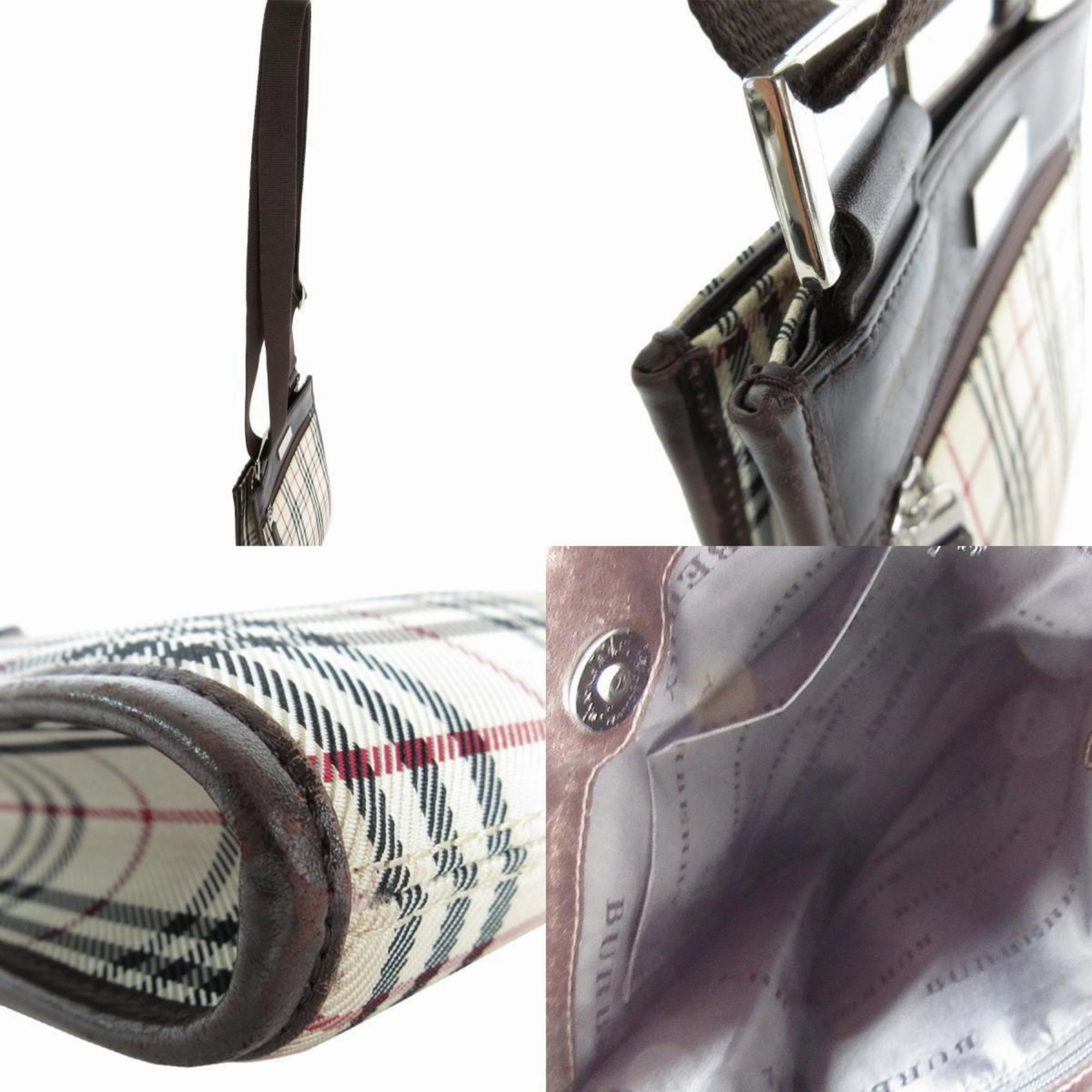 Burberry   Canvas Leather Shoulder Bag (Pre-Owned)