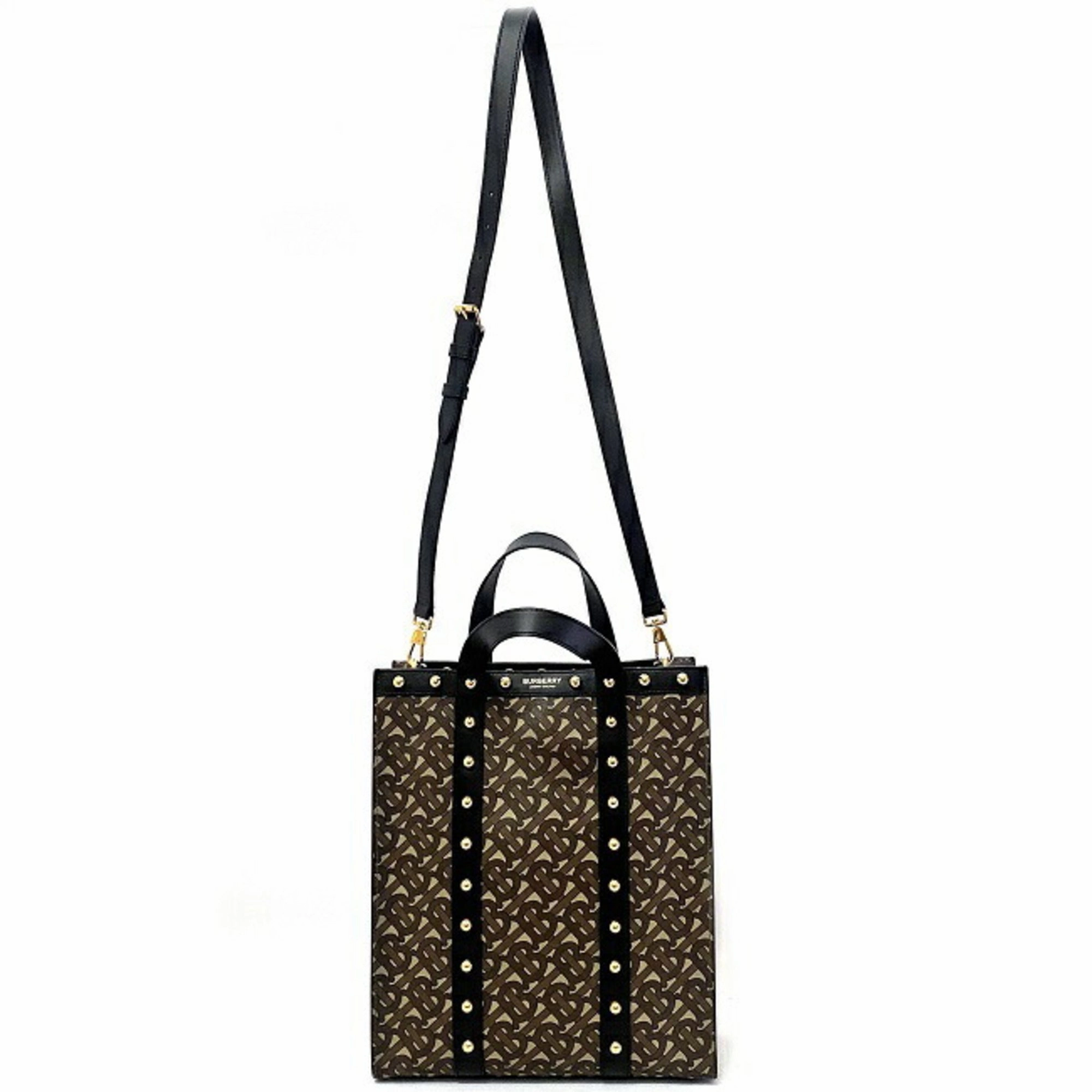 Burberry    Pvc Leather Handbag Shoulder Bag Tote Bag (Pre-Owned)