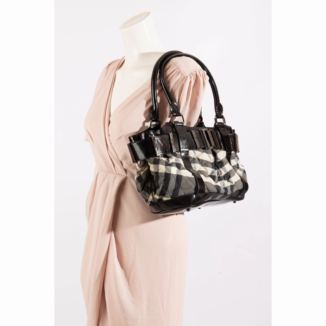 Burberry Beat Check Medium Landscape Tote