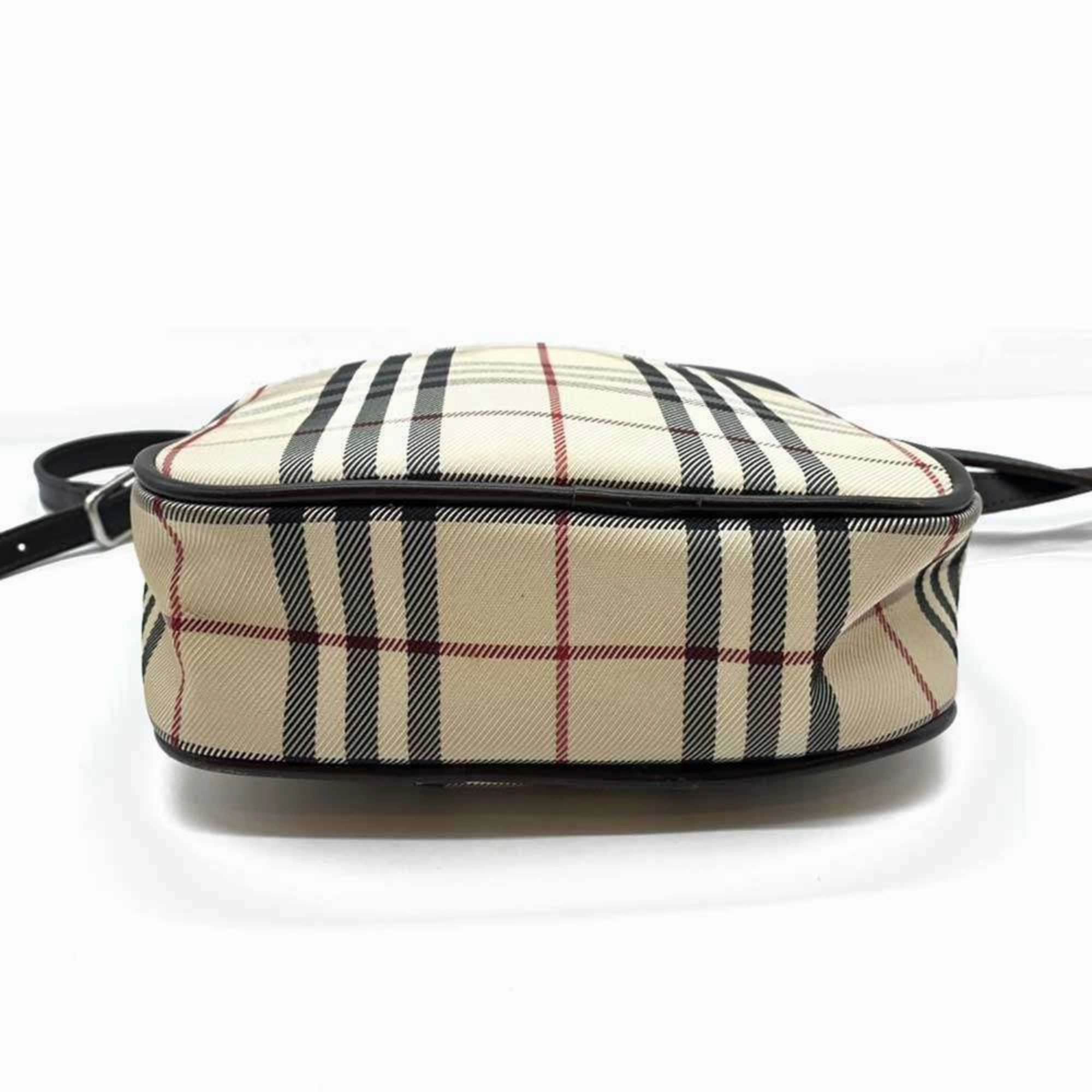 Burberry Canvas Leather Pochette Shoulder Bag (Pre-Owned)