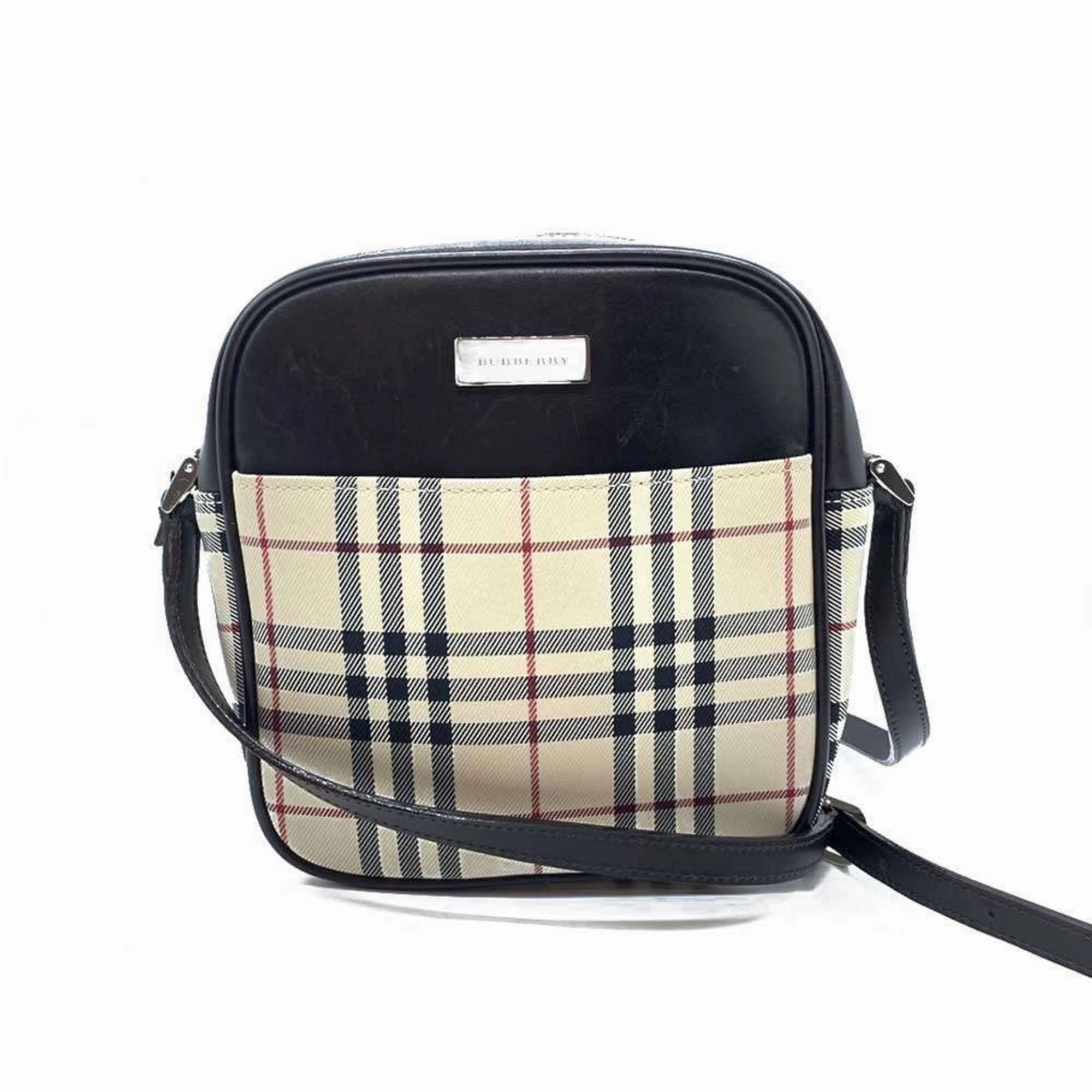 Burberry Canvas Leather Pochette Shoulder Bag (Pre-Owned)