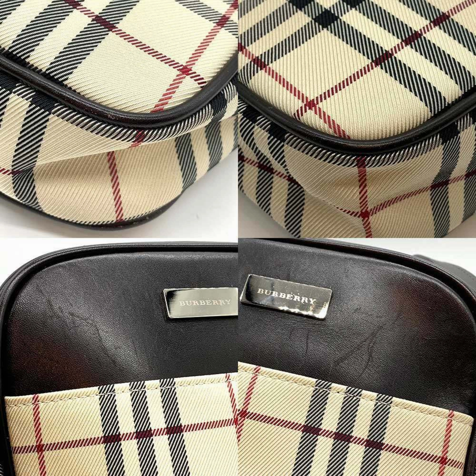Burberry Canvas Leather Pochette Shoulder Bag (Pre-Owned)