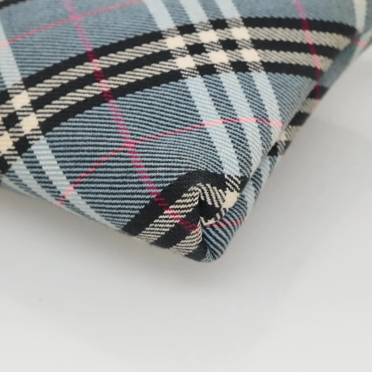 Burberry Label Canvas Shoulder Bag (Pre-Owned)