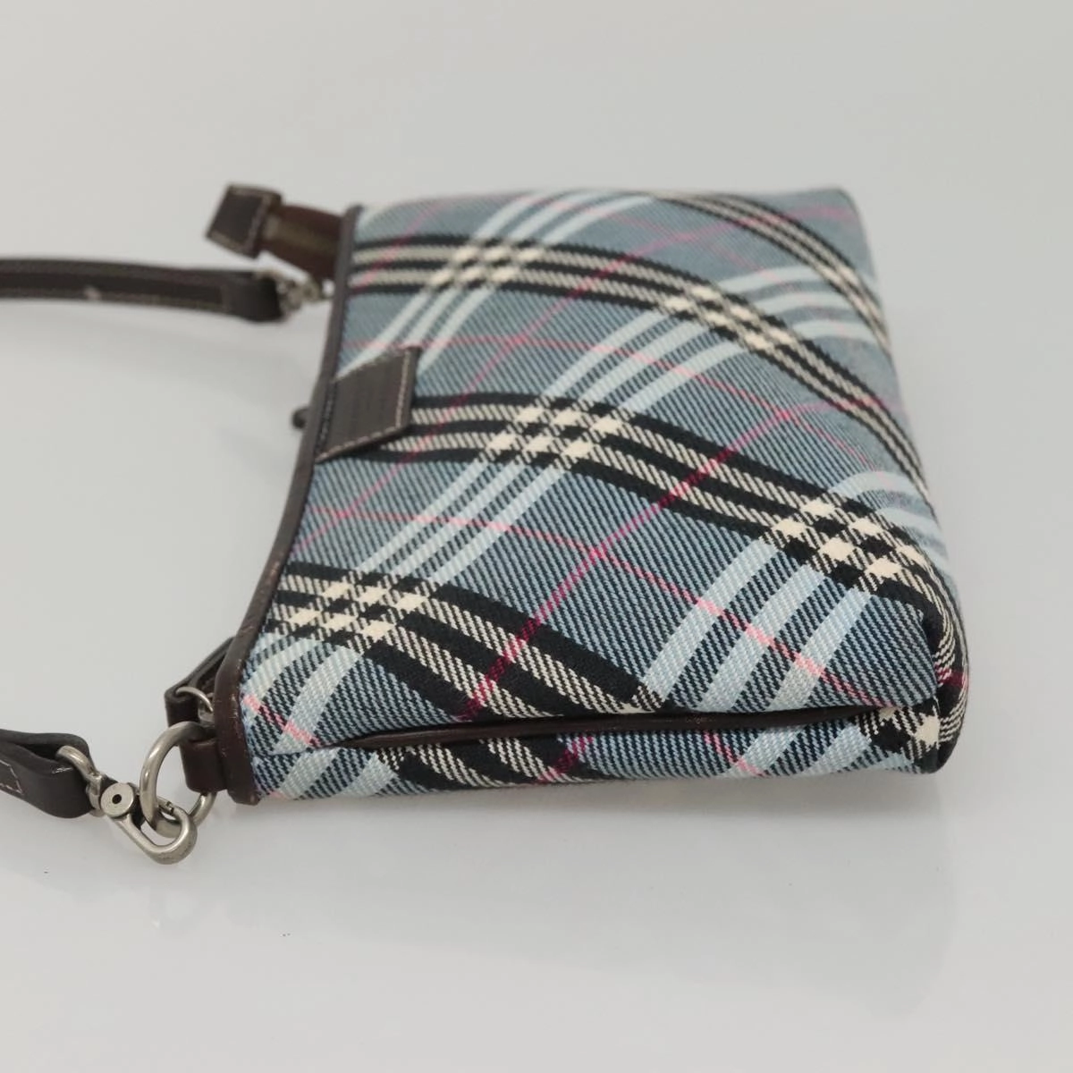 Burberry Label Canvas Shoulder Bag (Pre-Owned)