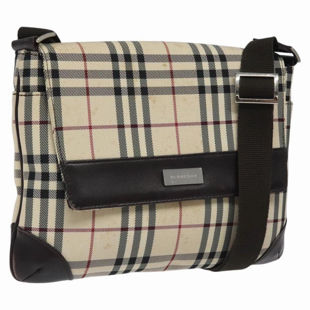 Burberry Nova Check Synthetic Shoulder Bag (Pre-Owned)