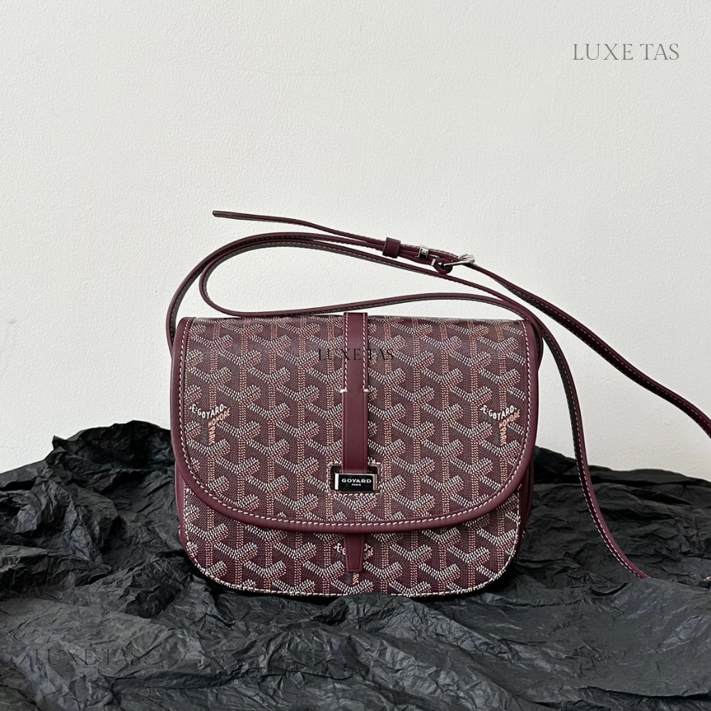 Burgundy Belvedere PM Bag Leather Crossbody Bag for Women