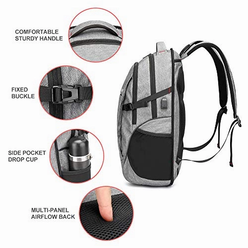 Busniess Travel Laptop Backpack with USB Charging Port,35L Lightweight Water Resistant Anti Theft