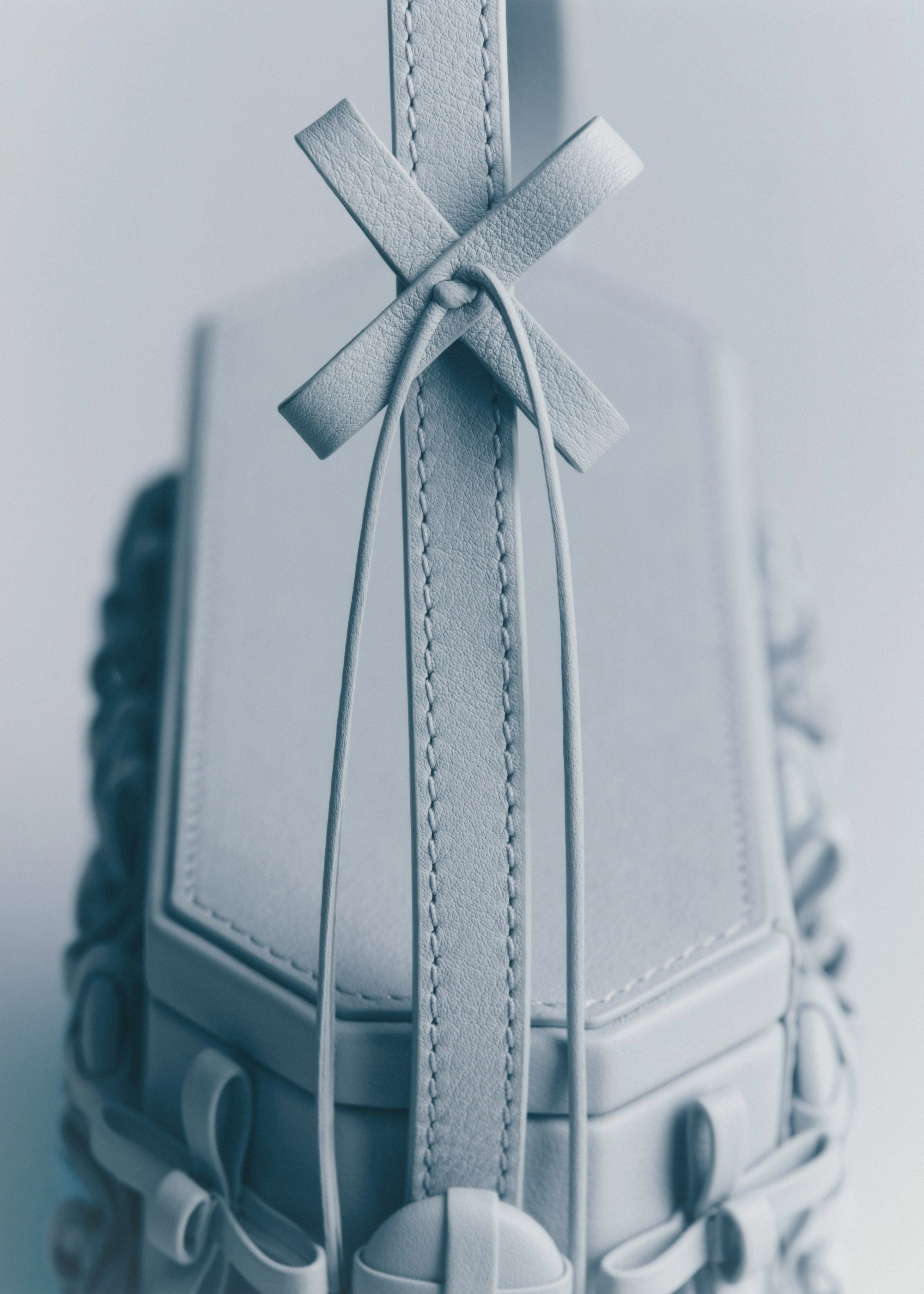 Button Bow Box - Cloud