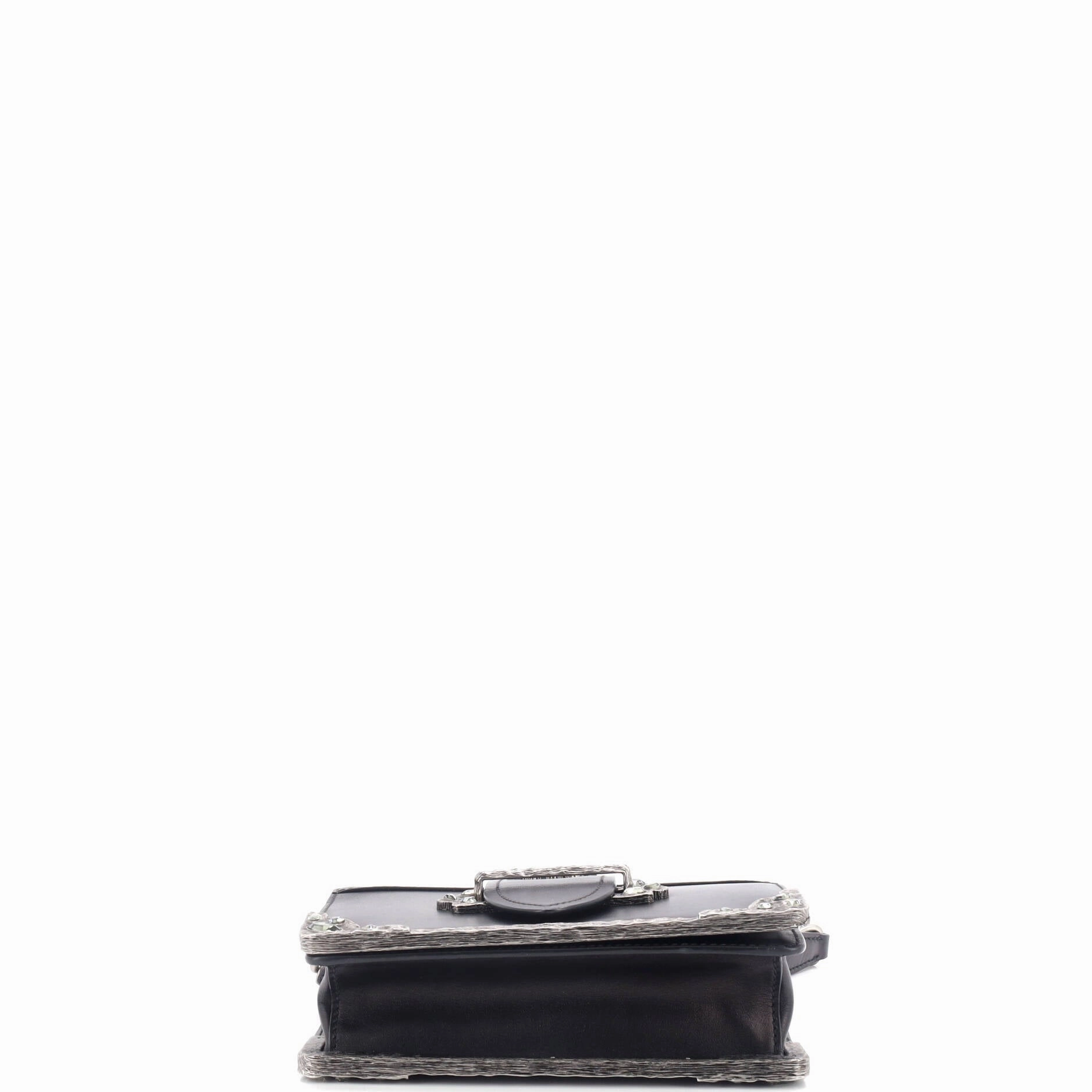 Cahier Crossbody Bag Crystal Embellished Leather Small
