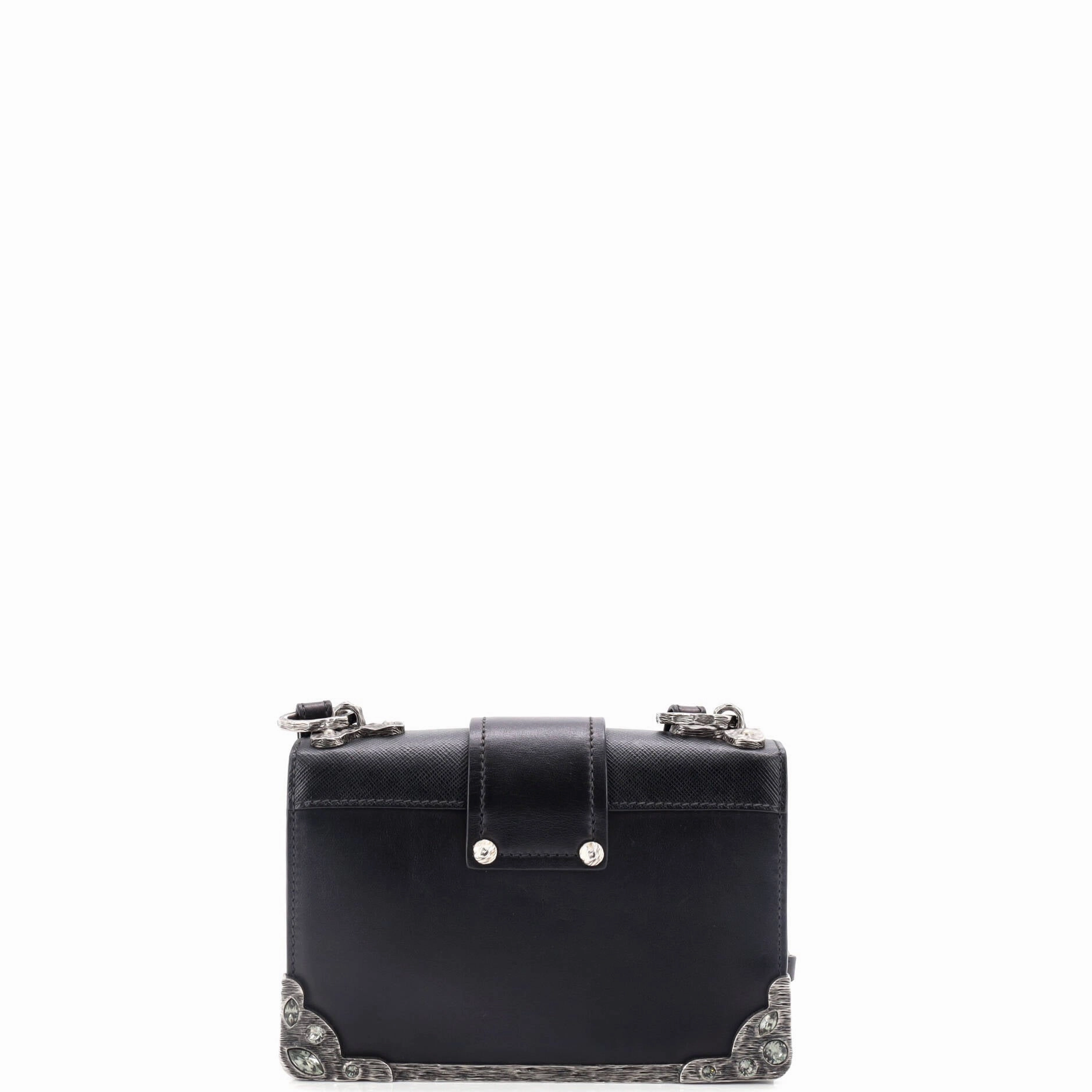 Cahier Crossbody Bag Crystal Embellished Leather Small