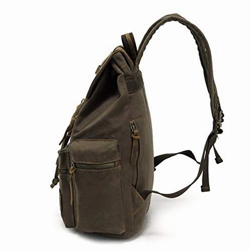 Canvas Backpack,Vintage Travel Camping Hiking Bag,Laptop School Bag Shoulder Daypacks,Unisex Casual