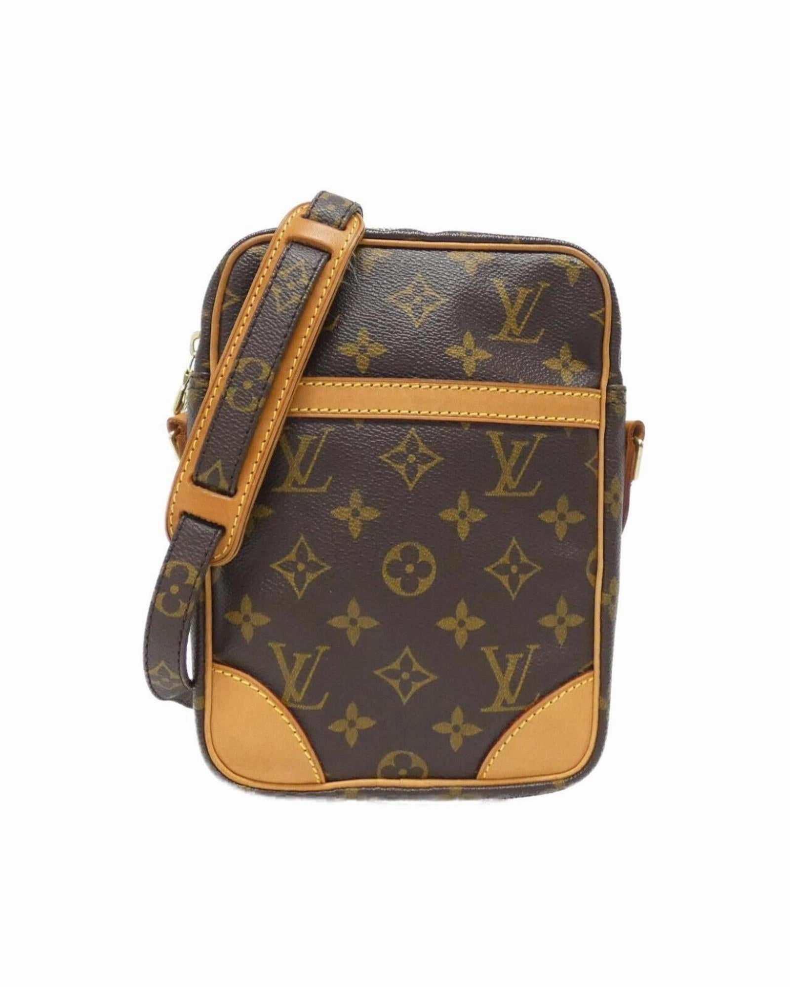 Canvas Crossbody Bag with Dust Bag and Metal Fittings