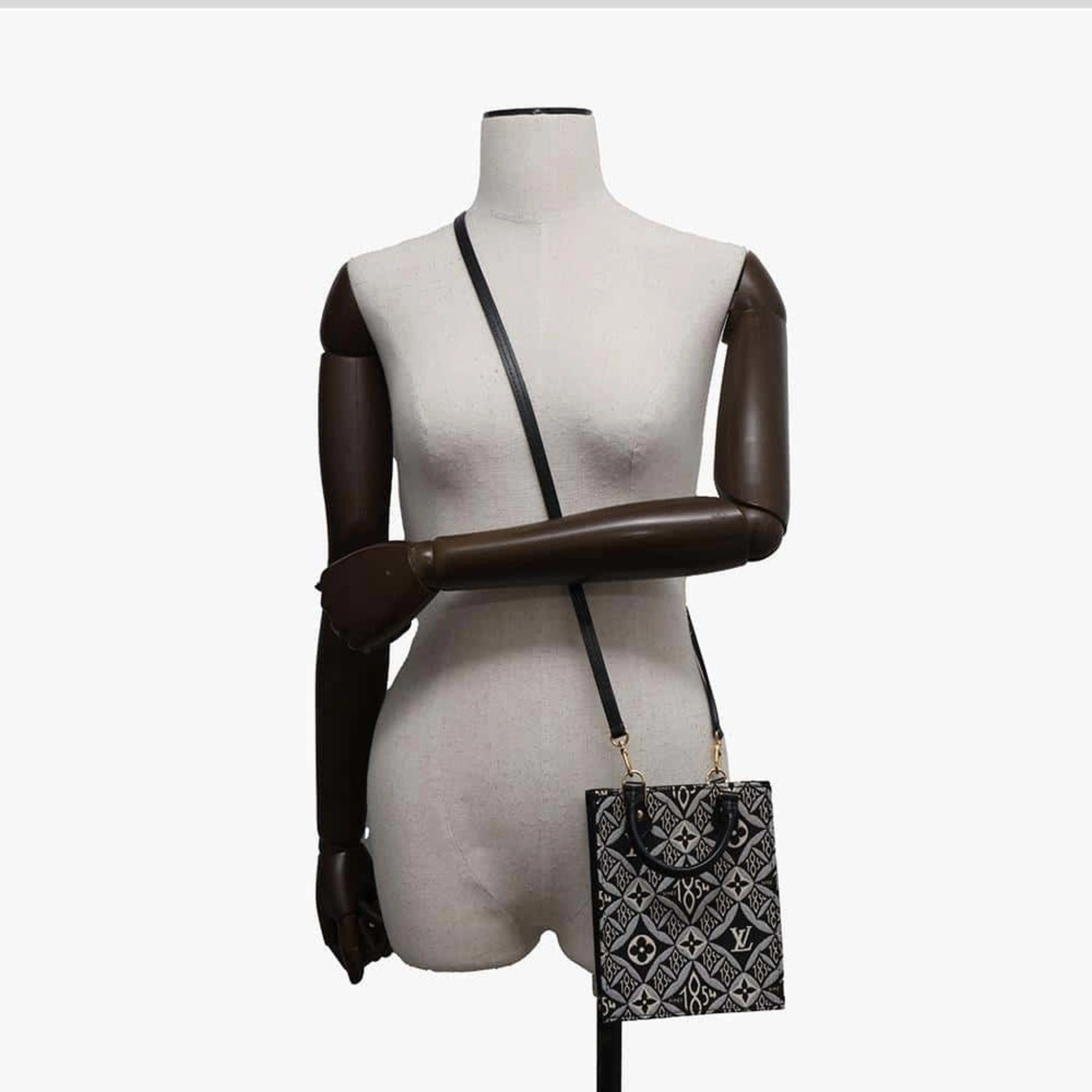 Canvas Sac Plat with Dust Bag and Shoulder Strap