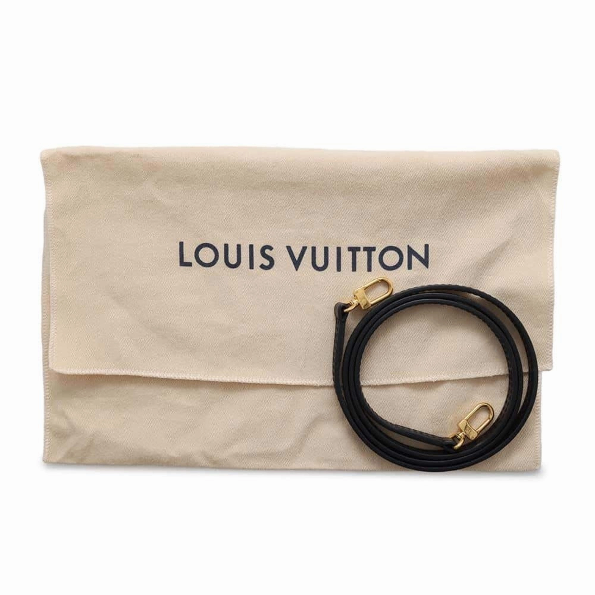 Canvas Sac Plat with Dust Bag and Shoulder Strap