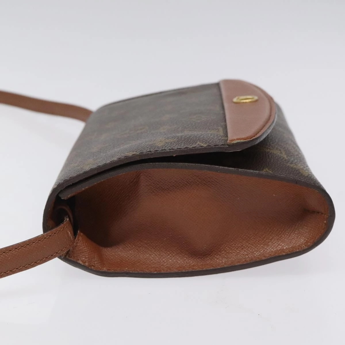 Canvas Shoulder Bag with Strap and Metal Fittings