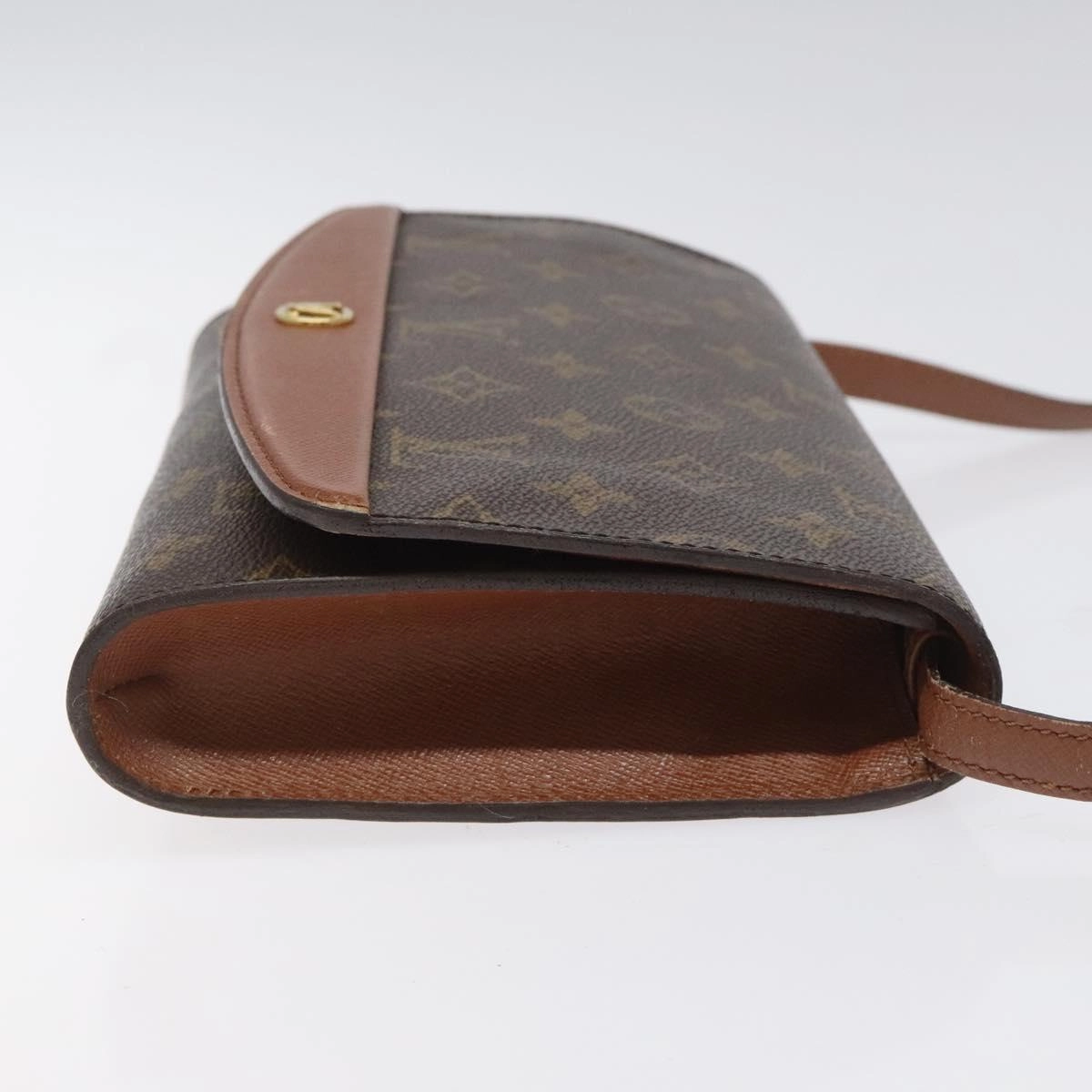 Canvas Shoulder Bag with Strap and Metal Fittings