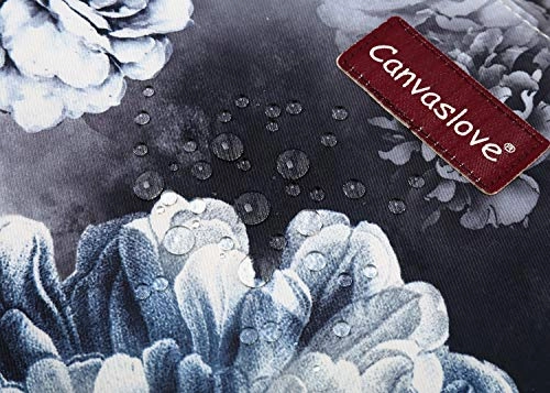 Canvaslove Grey Flower Water Resistant Laptop Shoulder Messenger Bag Case for MacBook Pro 16 inch,15 inch Surface Laptop 3,Surface Book 2 and 14 inch,15 Inch,15.6 Inch Laptop