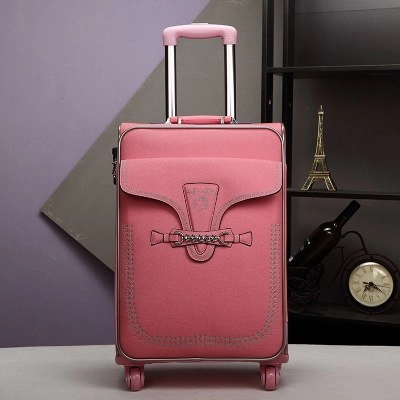Carrylove Fashion Super Light And Durable 20/24 Inch Size Pu Rolling Luggage Spinner Brand Travel