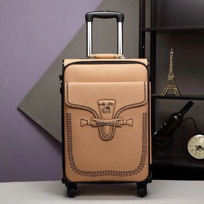 Carrylove Fashion Super Light And Durable 20/24 Inch Size Pu Rolling Luggage Spinner Brand Travel