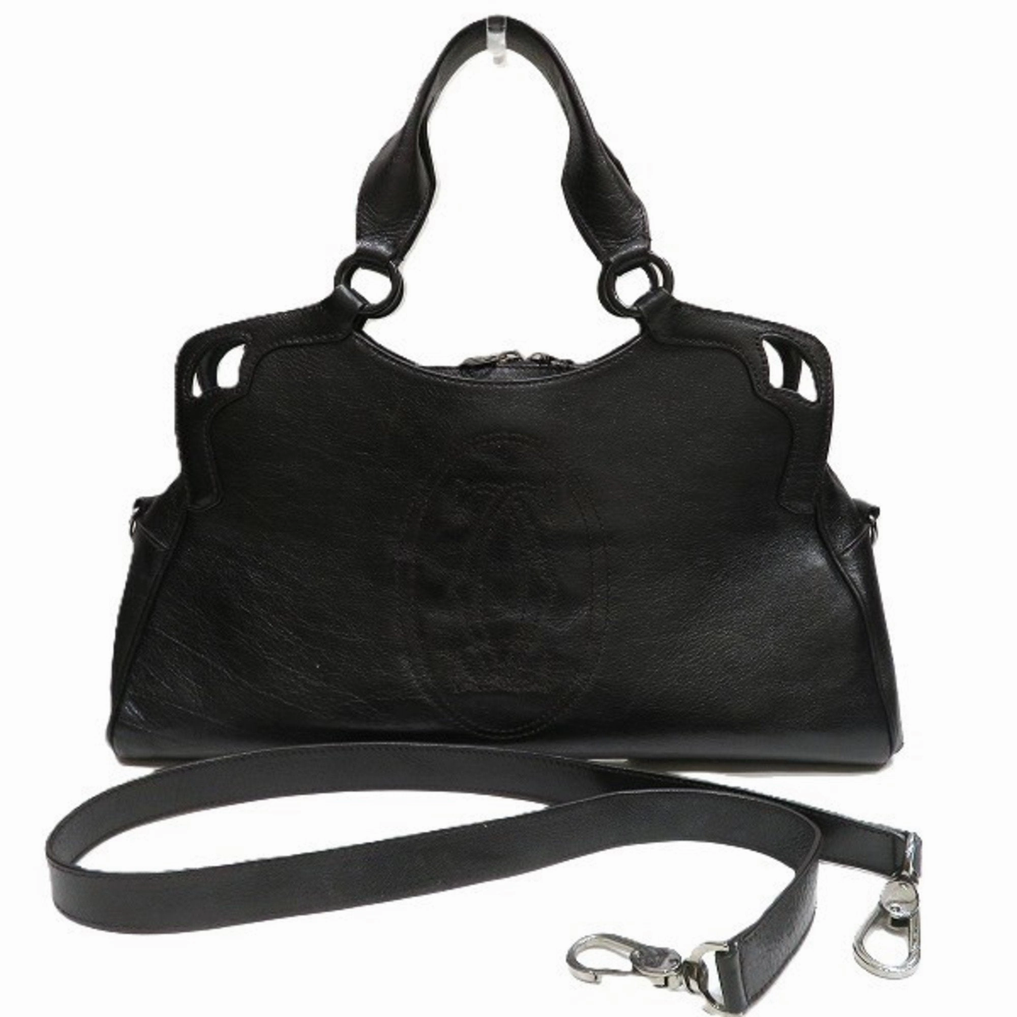 Cartier Leather Handbag Shoulder Bag (Pre-Owned)
