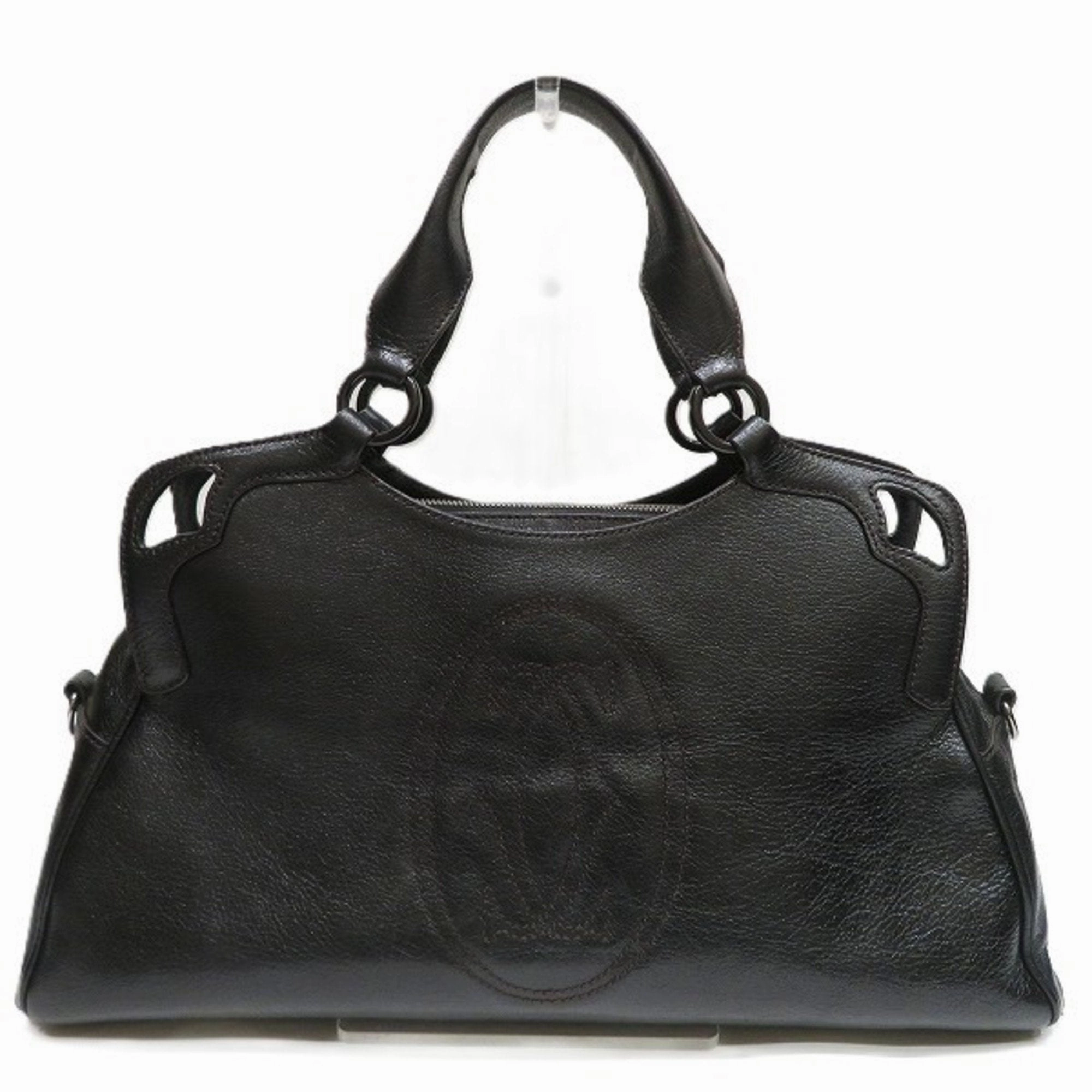 Cartier Leather Handbag Shoulder Bag (Pre-Owned)
