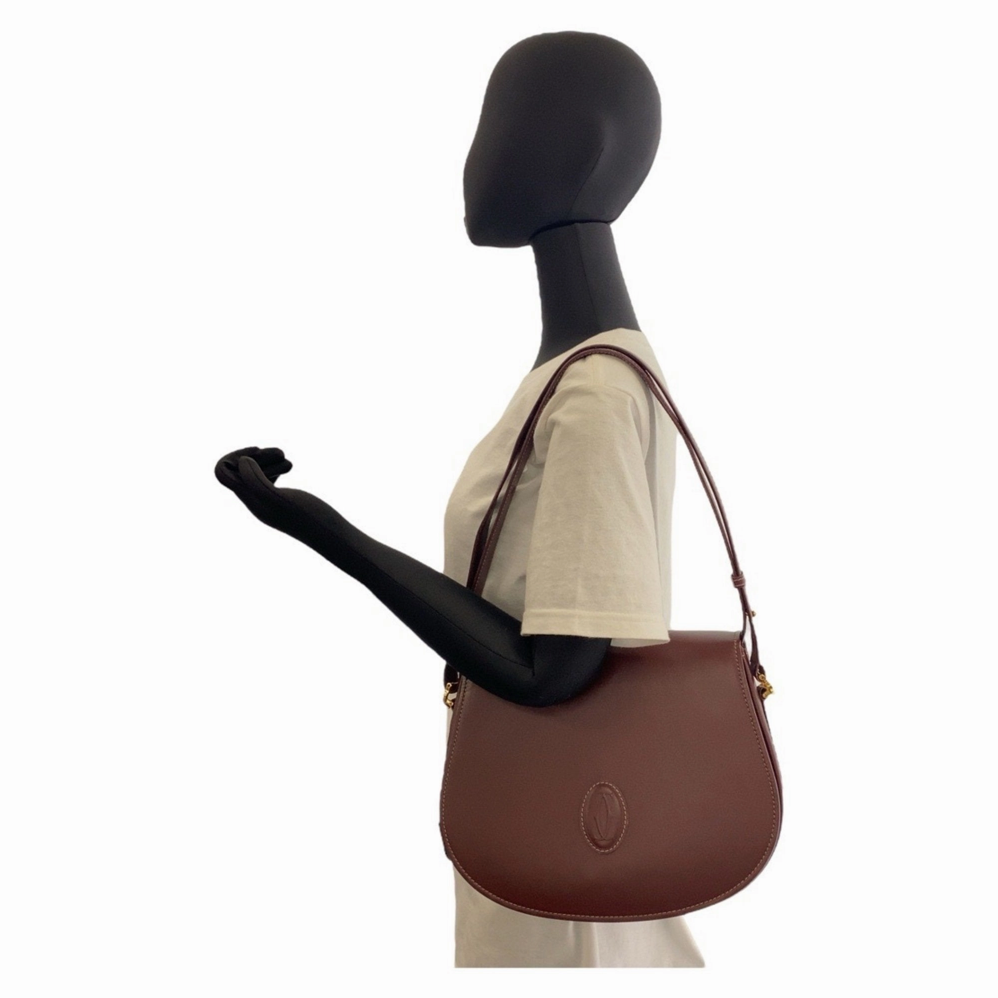 Cartier Leather Shoulder Bag (Pre-Owned)