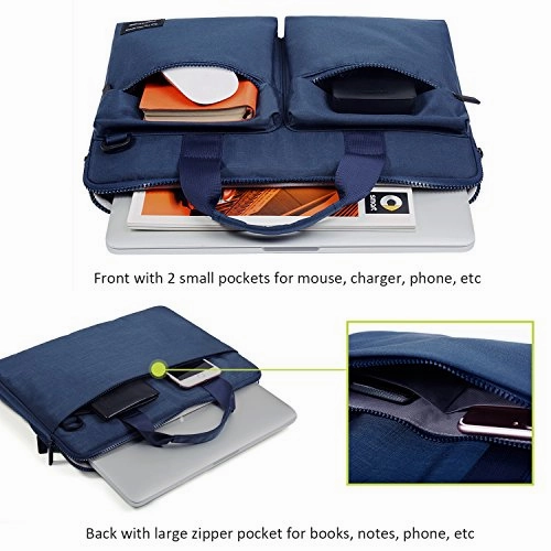 Cartinoe RFID Blocking 14 15 inch Laptop Bag Messenger Bag, Business Briefcase Water Resistant