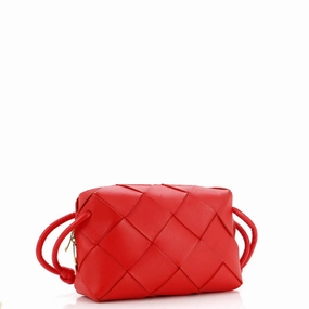 Cassette Camera Crossbody Bag Maxi Intrecciato Leather Small