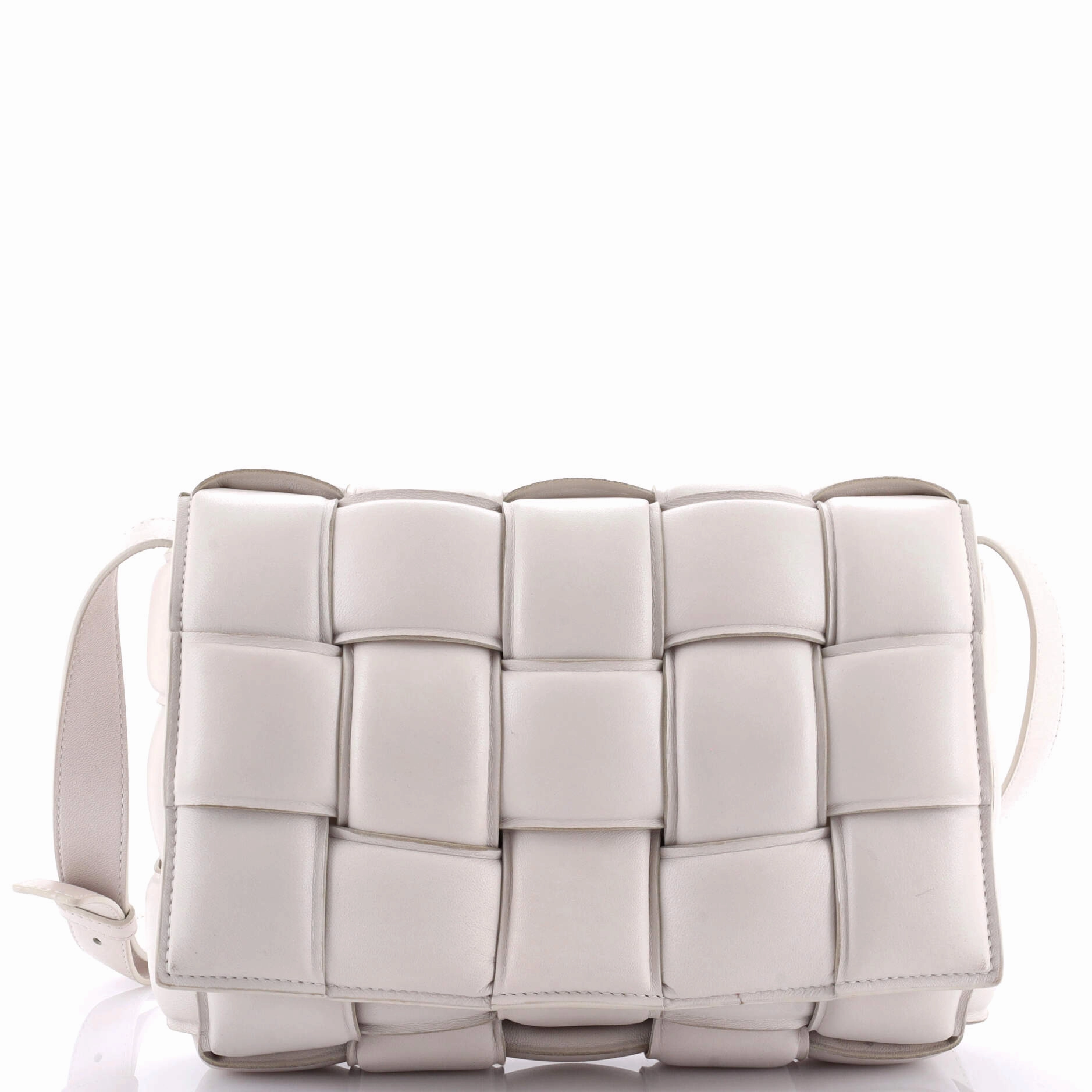 Cassette Crossbody Bag Padded Maxi Intrecciato Leather