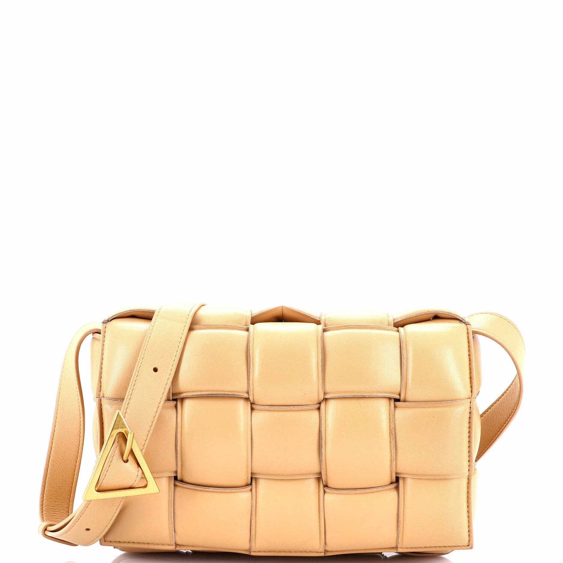 Cassette Crossbody Bag Padded Maxi Intrecciato Leather