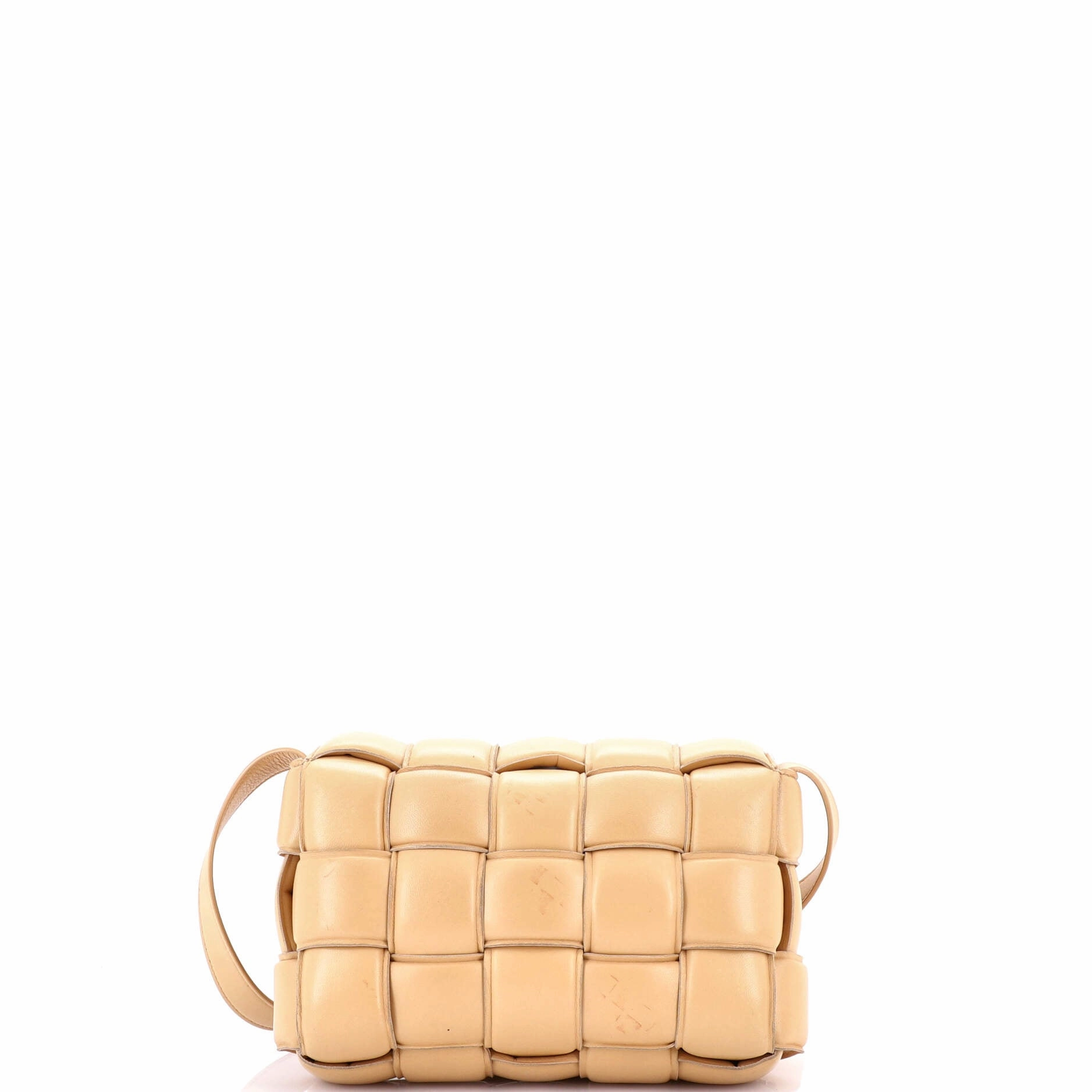 Cassette Crossbody Bag Padded Maxi Intrecciato Leather