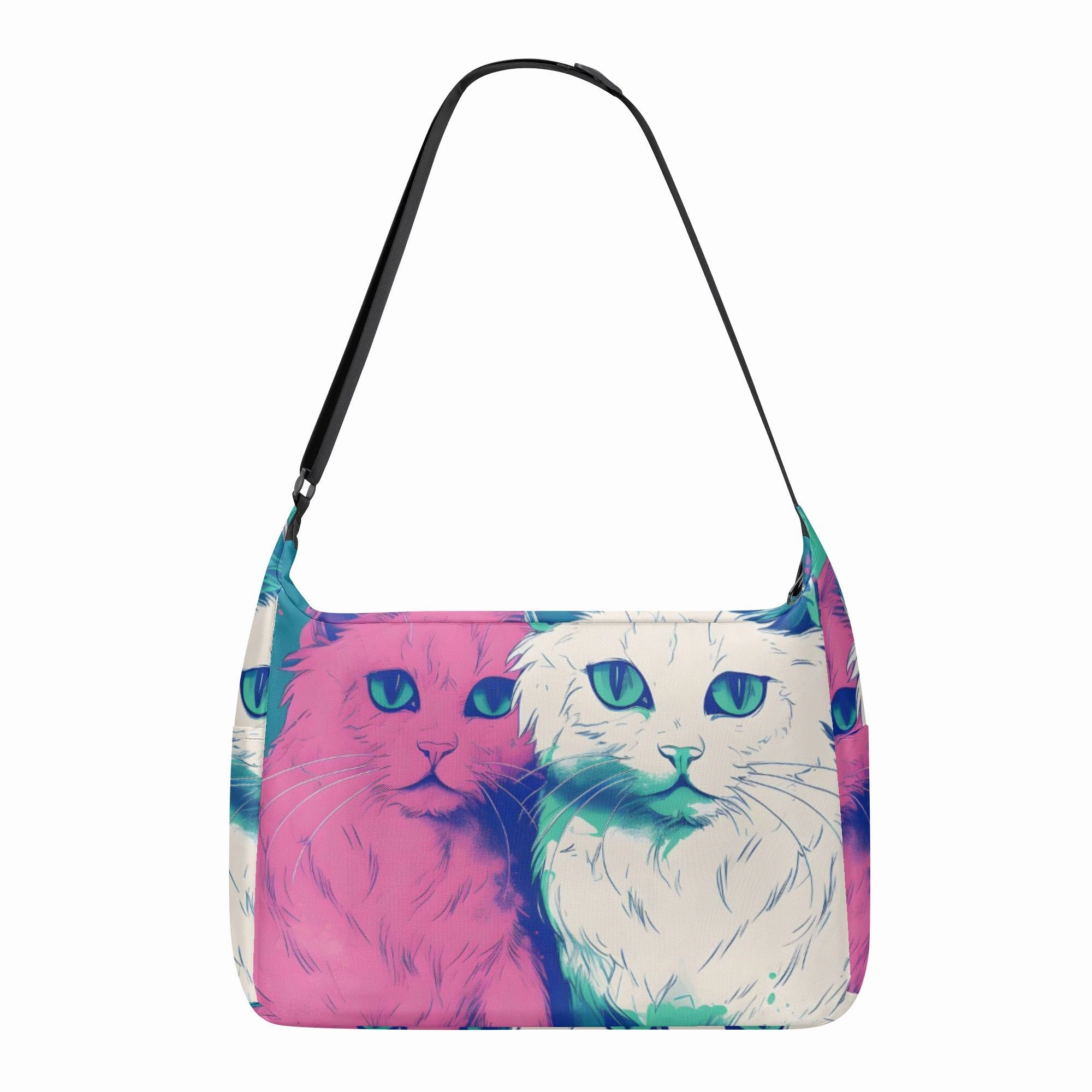 Cat Print  Journey Laptop Messenger & Shoulder Bag