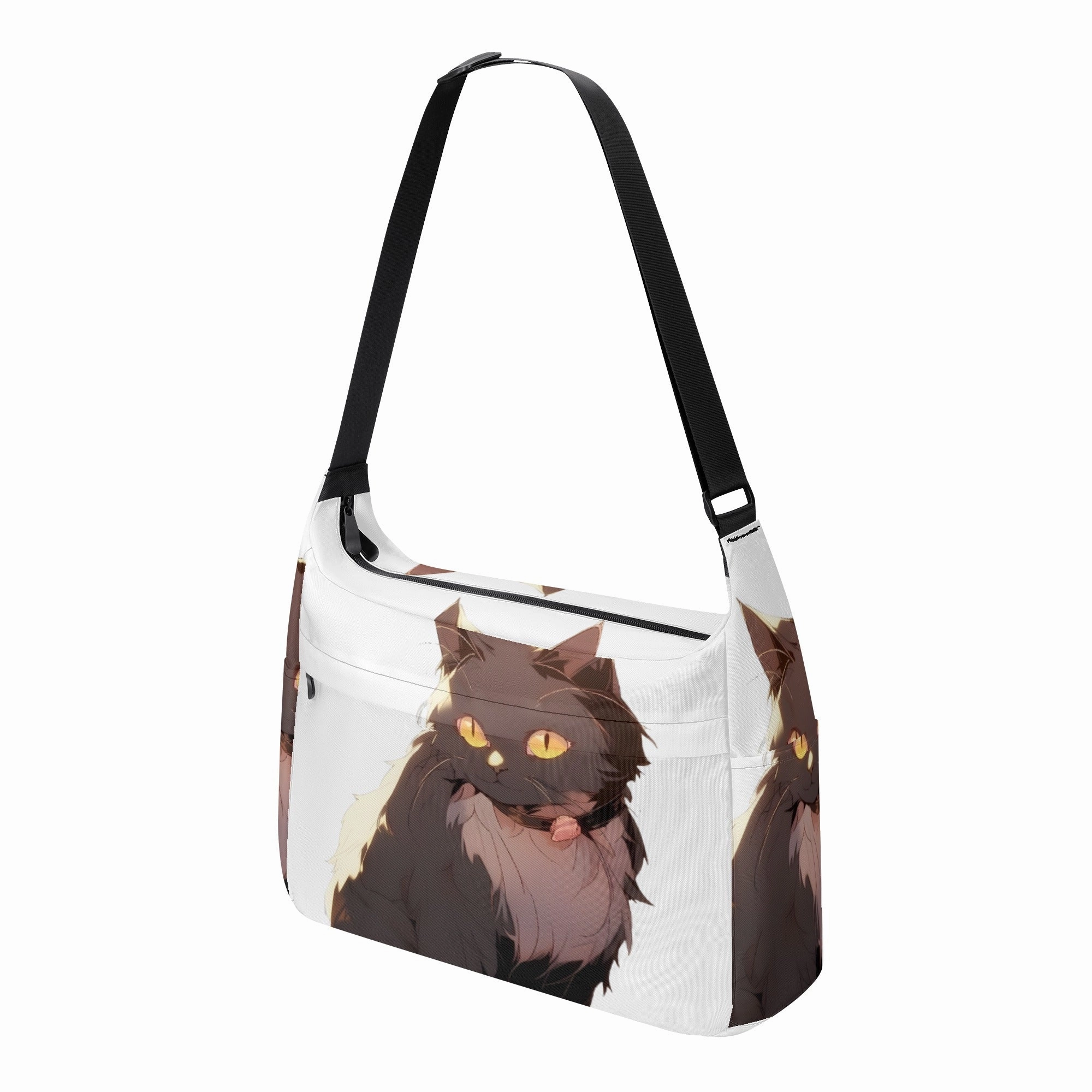 Cat Print  Journey Laptop Messenger & Shoulder Bag