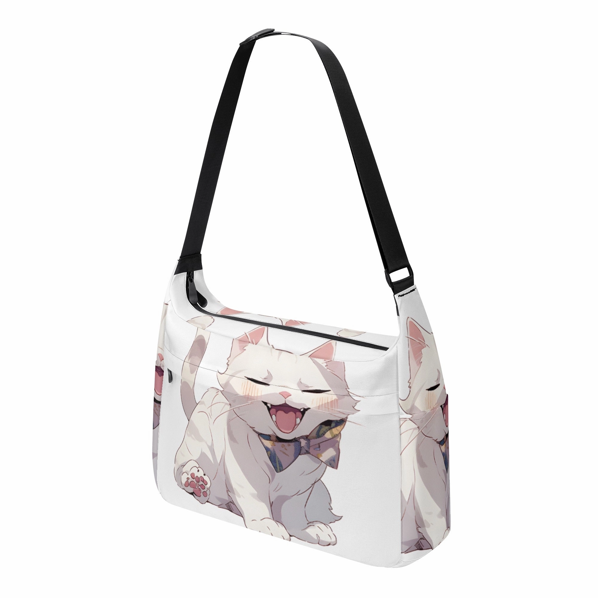 Cat Print  Journey Laptop Messenger & Shoulder Bag