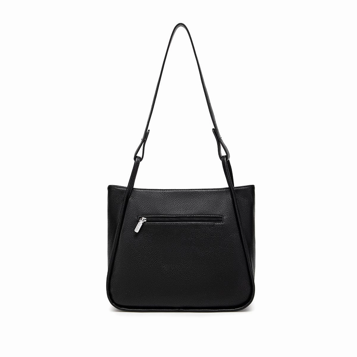 Cathy Vegan Leather Tote | Black Pebbled