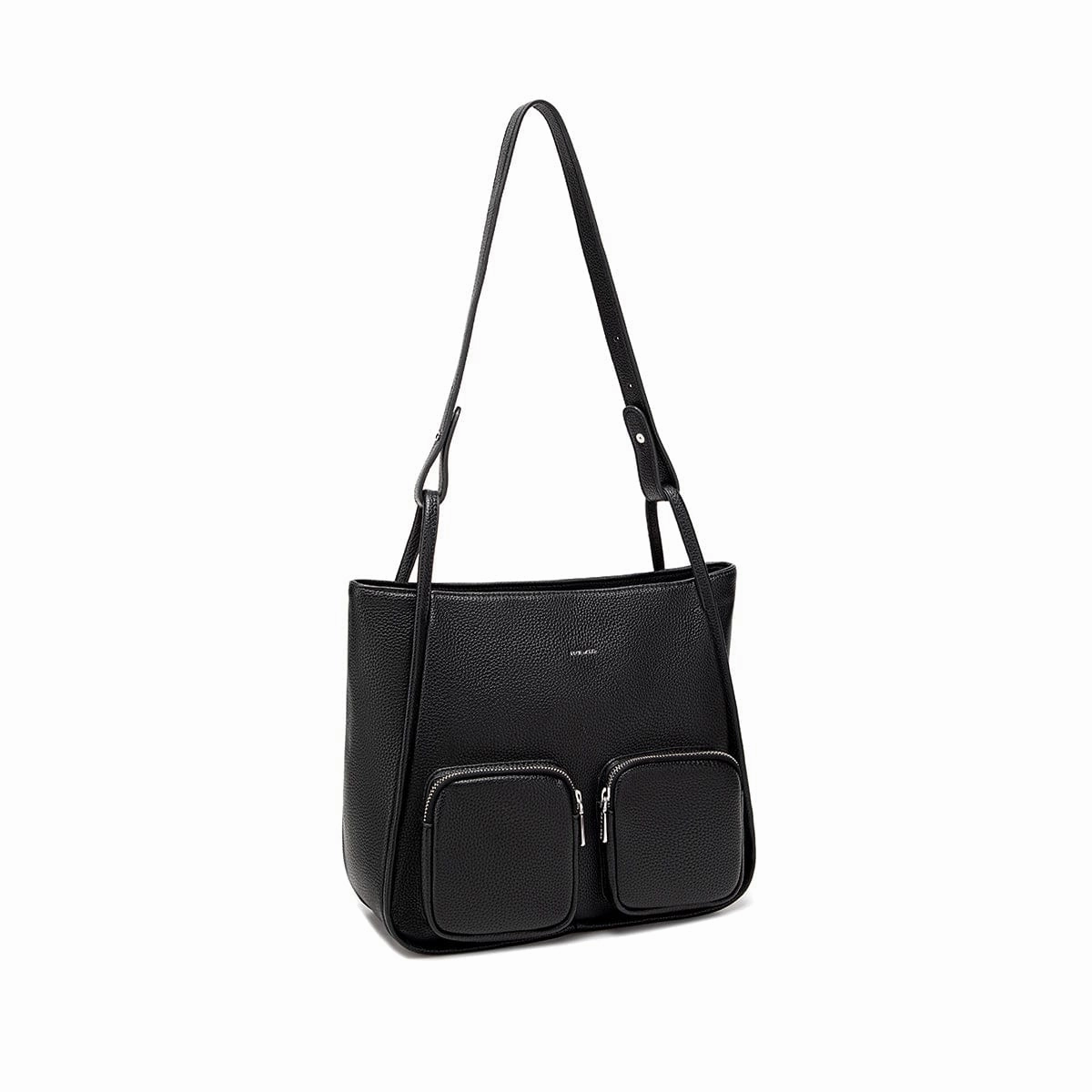 Cathy Vegan Leather Tote | Black Pebbled