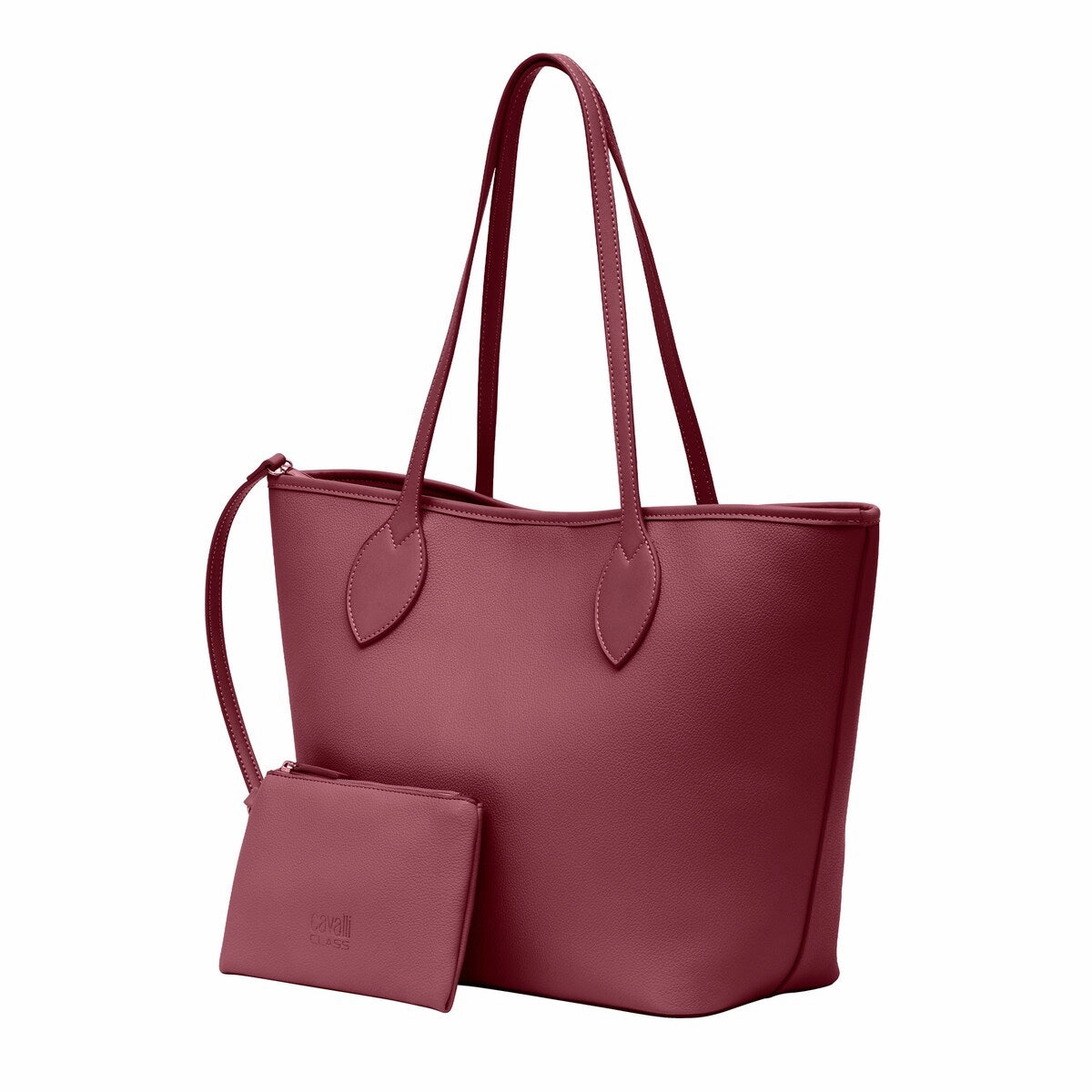 Cavalli Class Burgundy Everyday Soft Large Shopper Tote Bag for womens
