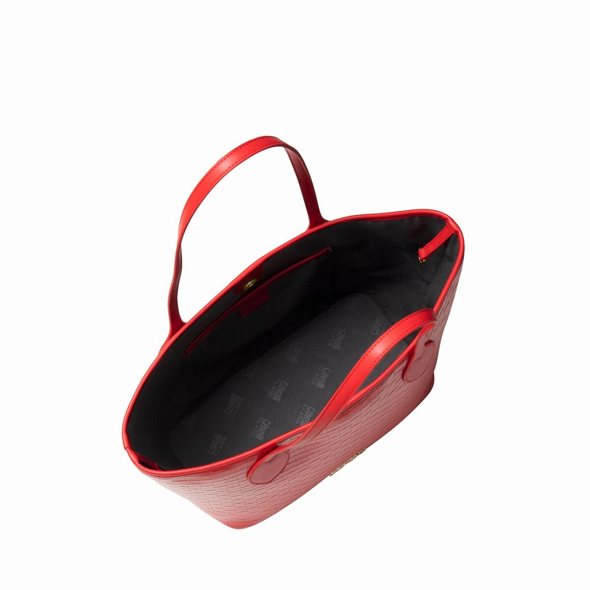 Cavalli Class Red Everyday Soft Large Shopper Tote Bag for womens
