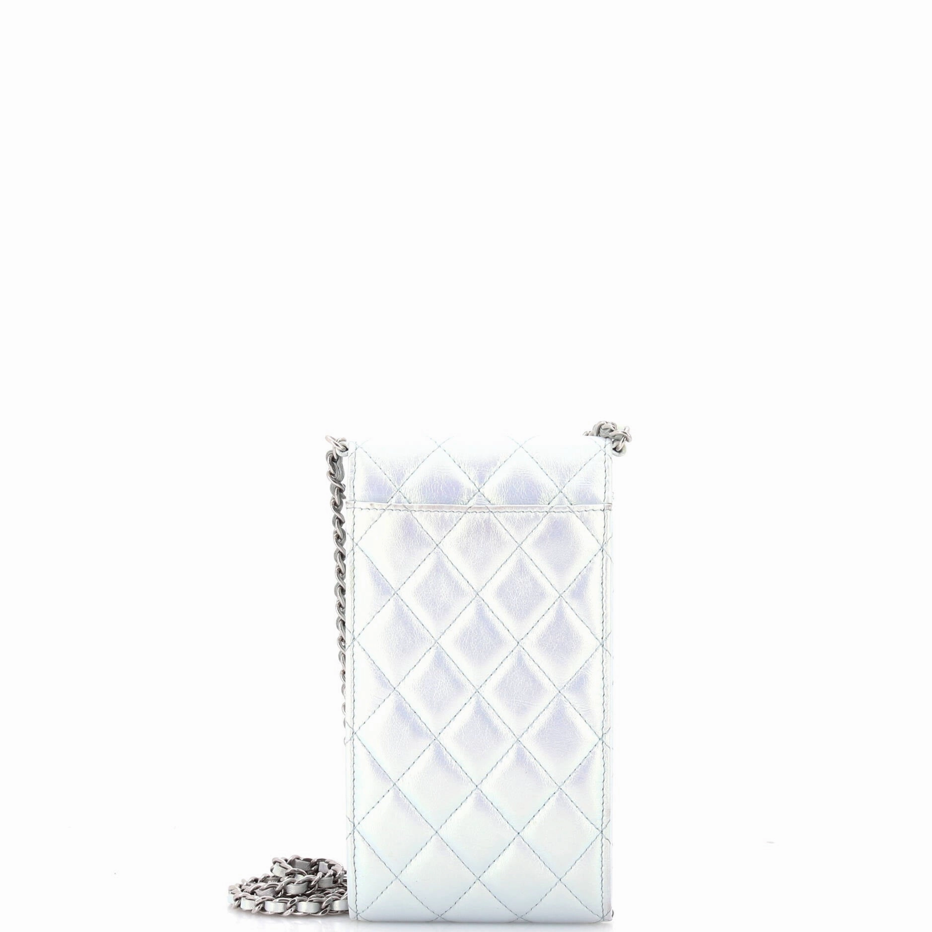 CC Flap Phone Holder Crossbody Bag Quilted Lambskin