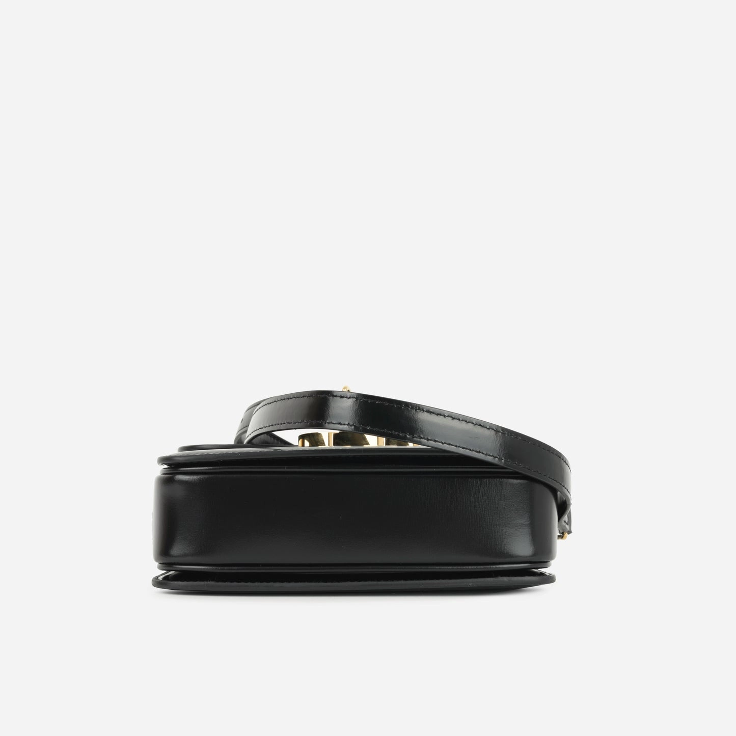 Celine - Teen Triomphe Bag - Black Shiny Calfskin GHW - Pre-Loved - 2023