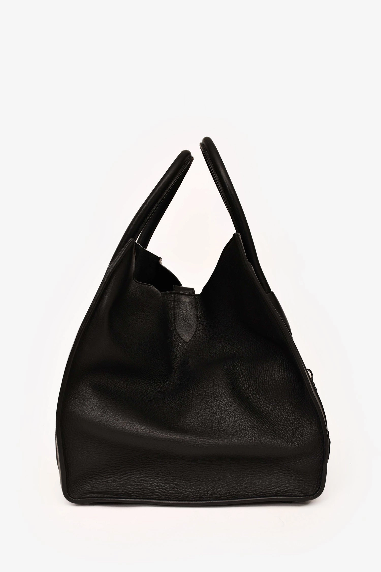 Celine Black Leather Medium Phantom Luggage Bag