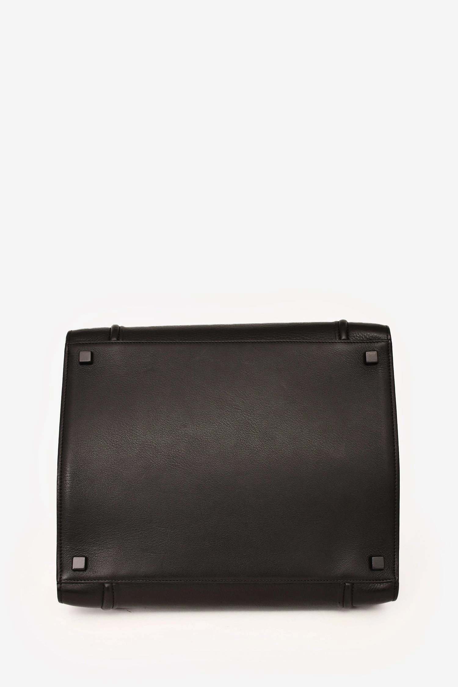 Celine Black Leather Medium Phantom Luggage Bag