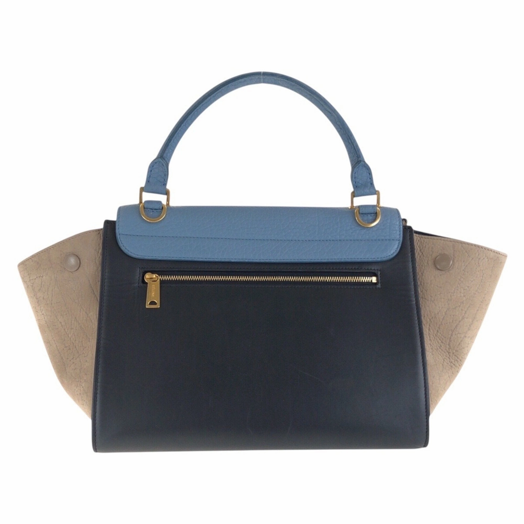 Celine  blue Leather Handbag Shoulder Bag (Pre-Owned)