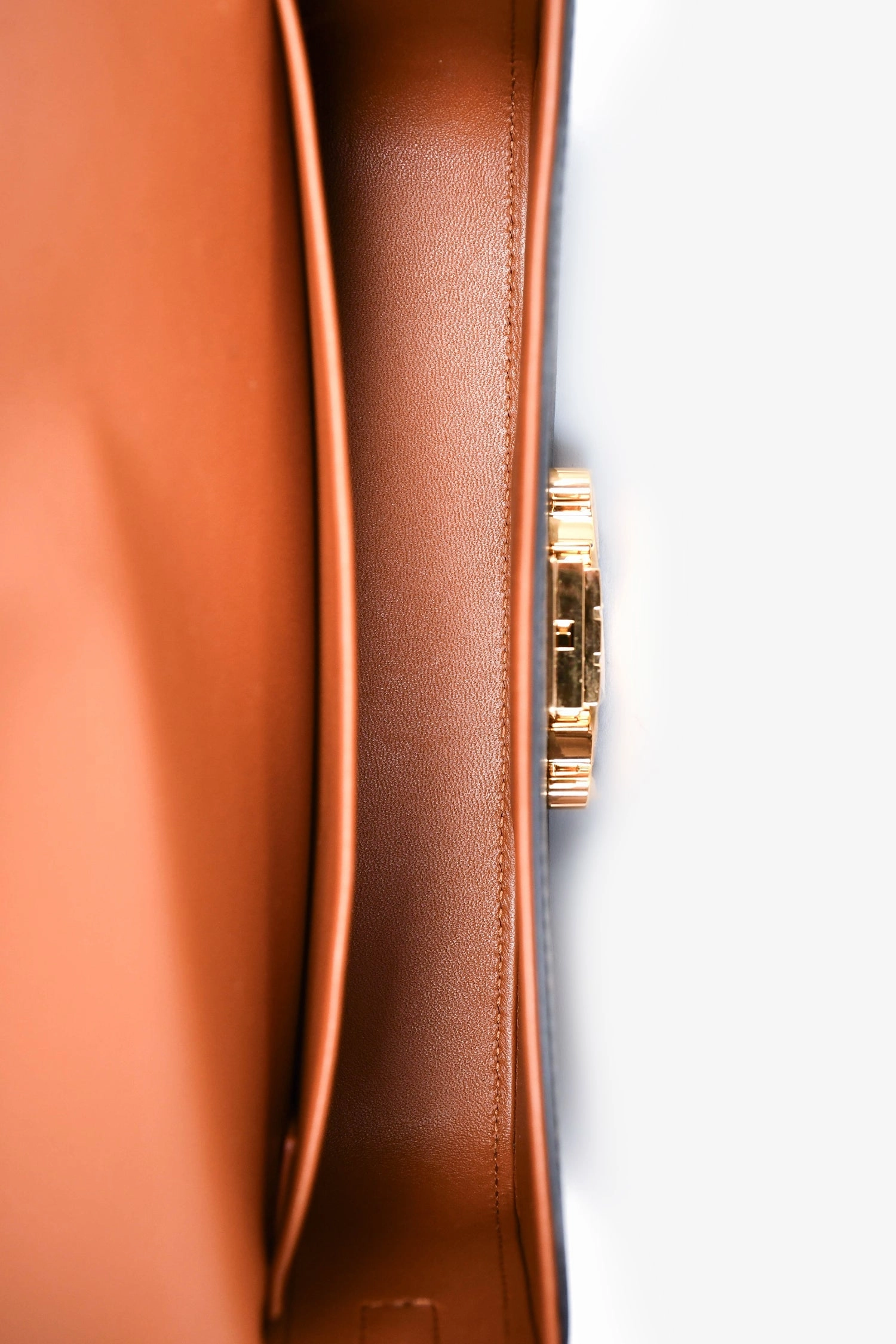 Celine Brown Triomphe Canvas & Calfskin 'Claude' Shoulder Bag