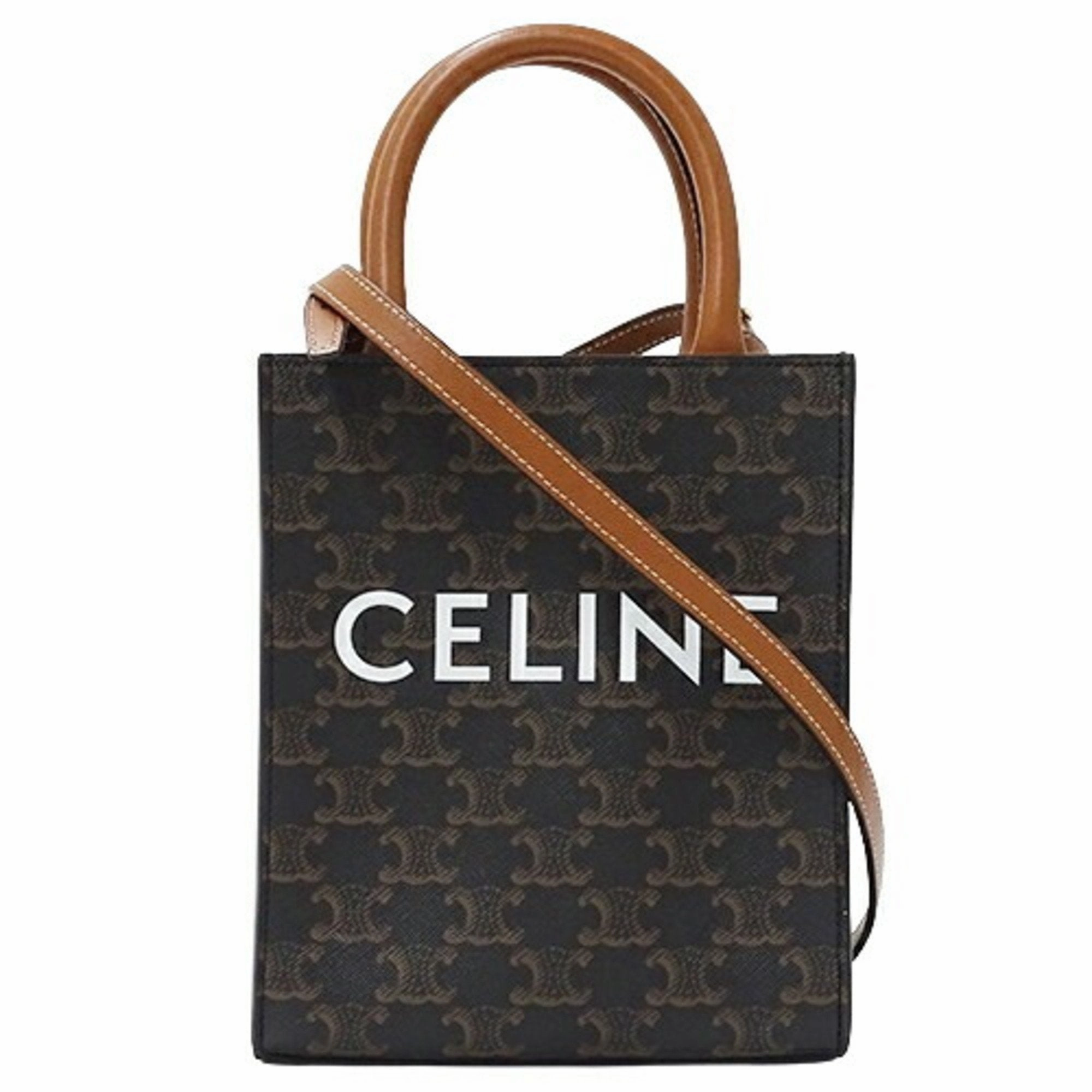 Celine Canvas Handbag Shoulder Bag (Pre-Owned)
