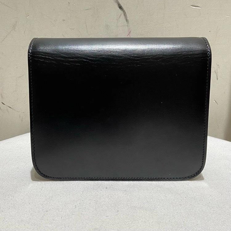 Celine Classic Box Shoulder Bag Black Leather Medium